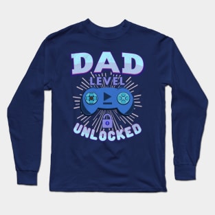 Dad Level Unlocked Gaming Console Long Sleeve T-Shirt